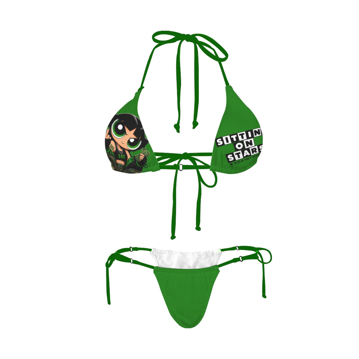S.O.S: Power Puff Gang Women's Halter String Bikini Set