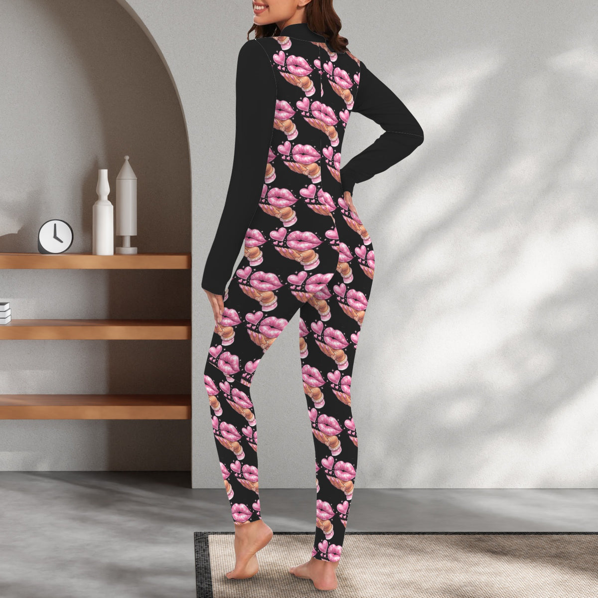 Starfection Ladies EditionvWomen's Long Sleeve Zip Front Jumpsuit