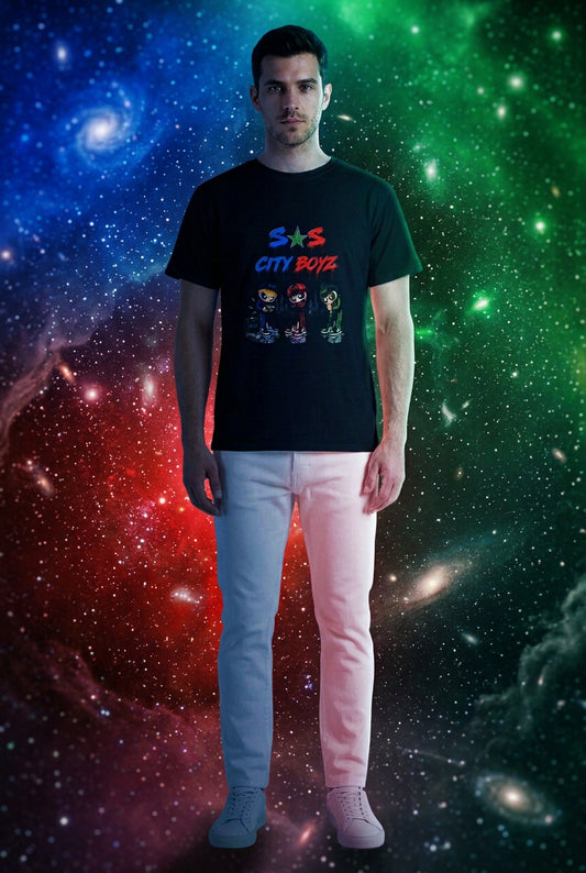 S.O.S: Rowdy Ruff Boys Men's Heavy Cotton T-Shirt  | Ships from USA