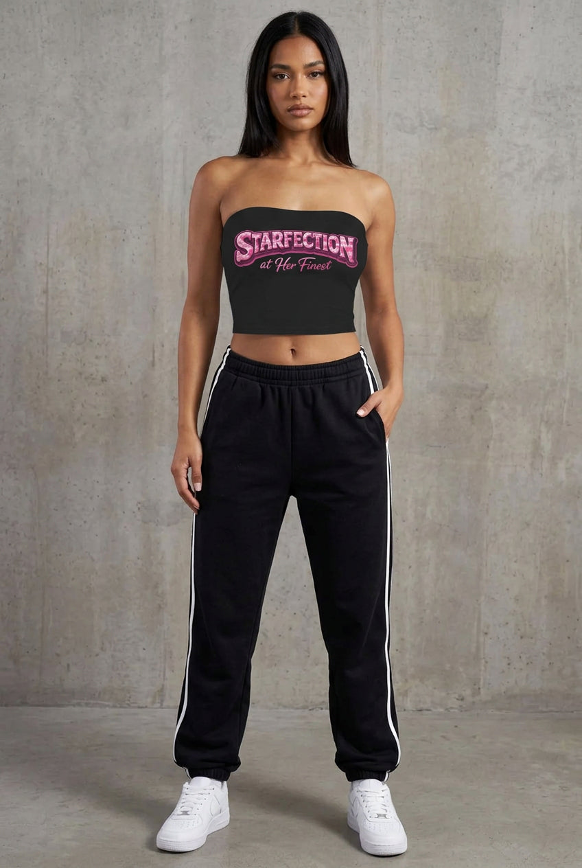 Starfection Ladies Edition Backless Tube Crop Top