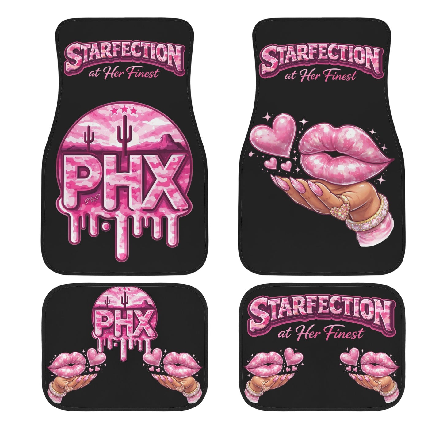Starfection Ladies Edition 4-Piece Car Floor Mats | Ships from USA