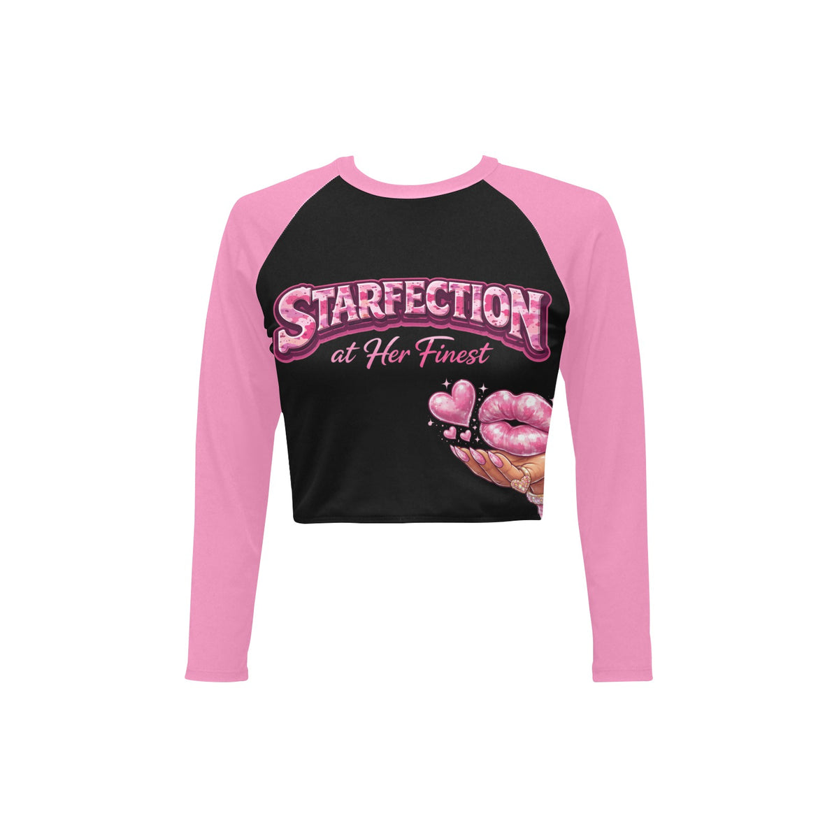 Starfection Ladies Edition Long Sleeve Crop Top