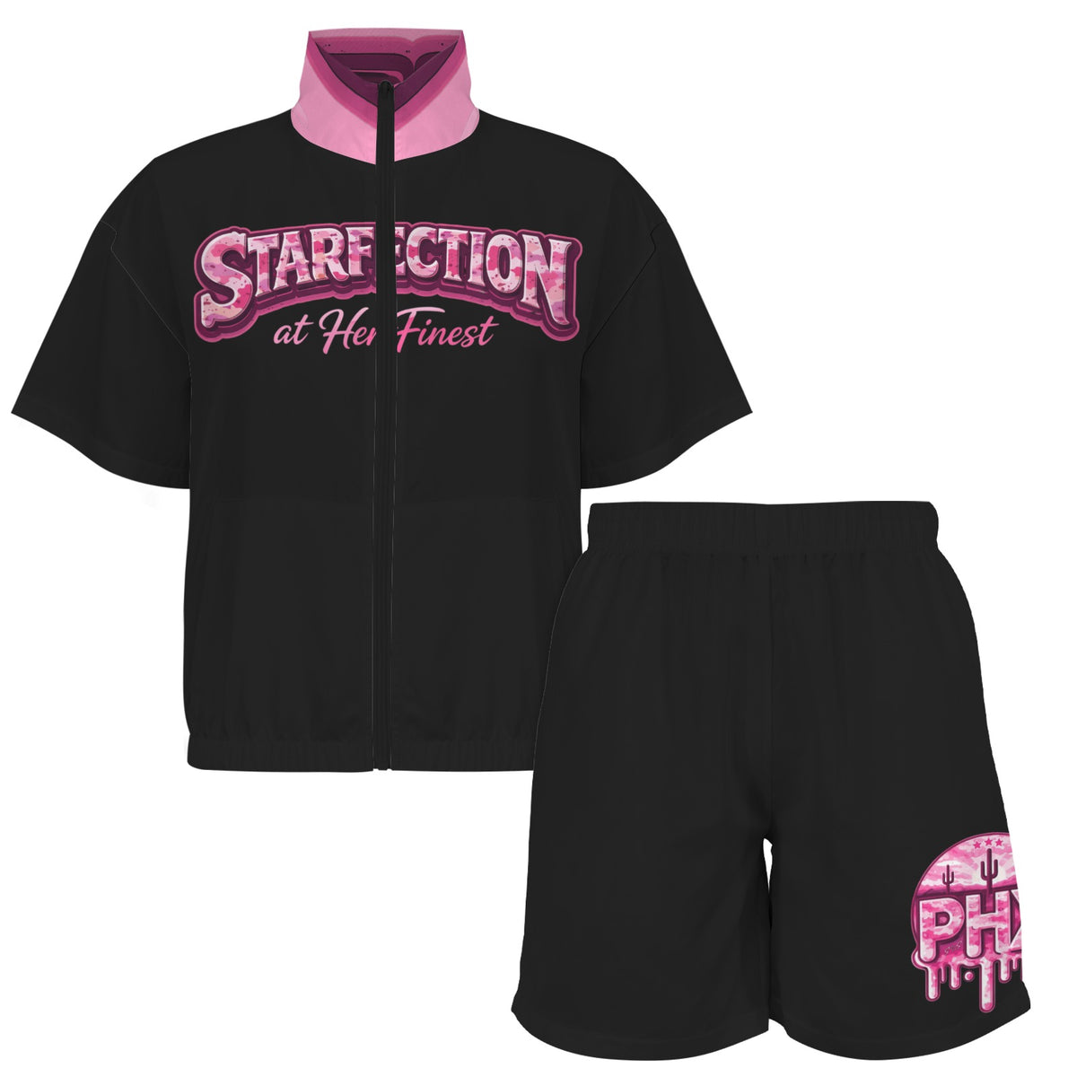 Starfection Ladies Edition Women's Short Windbreaker 2 Piece Set