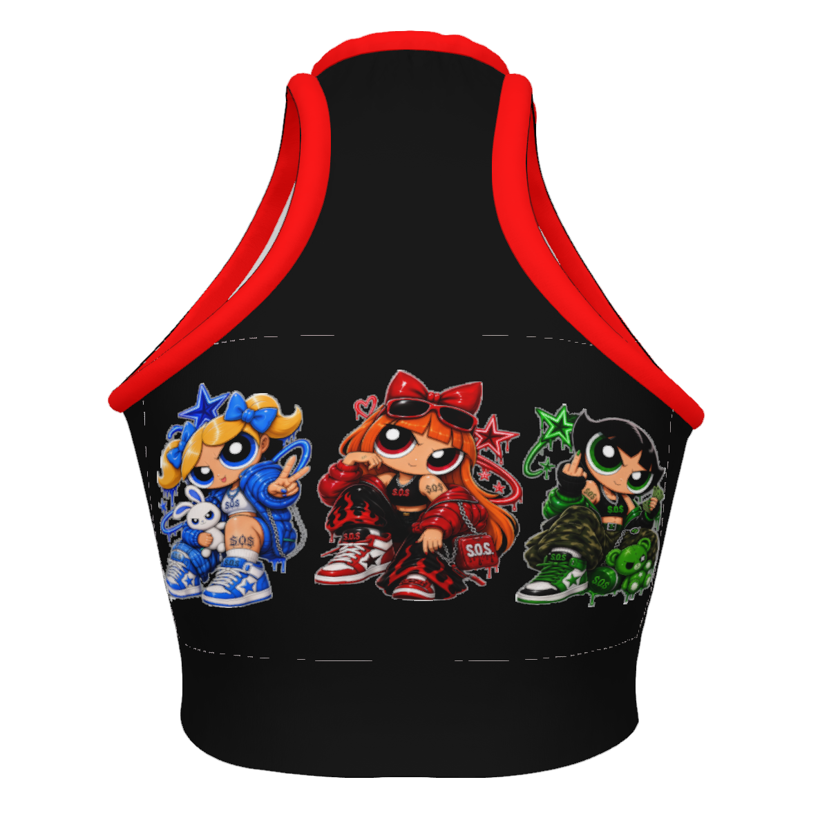 Women's Sleeveless High Neck Crop Tank Top
