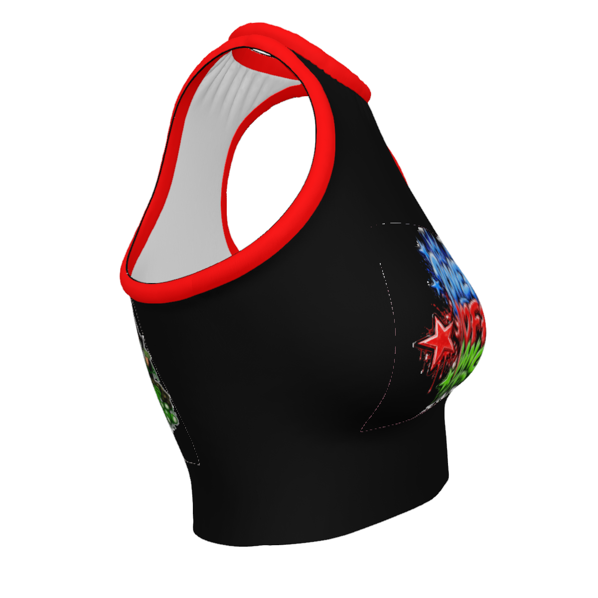 Women's Sleeveless High Neck Crop Tank Top