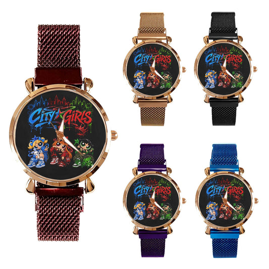 S.O.S: Power Puff Gang Women's Magnetic Strap Watch