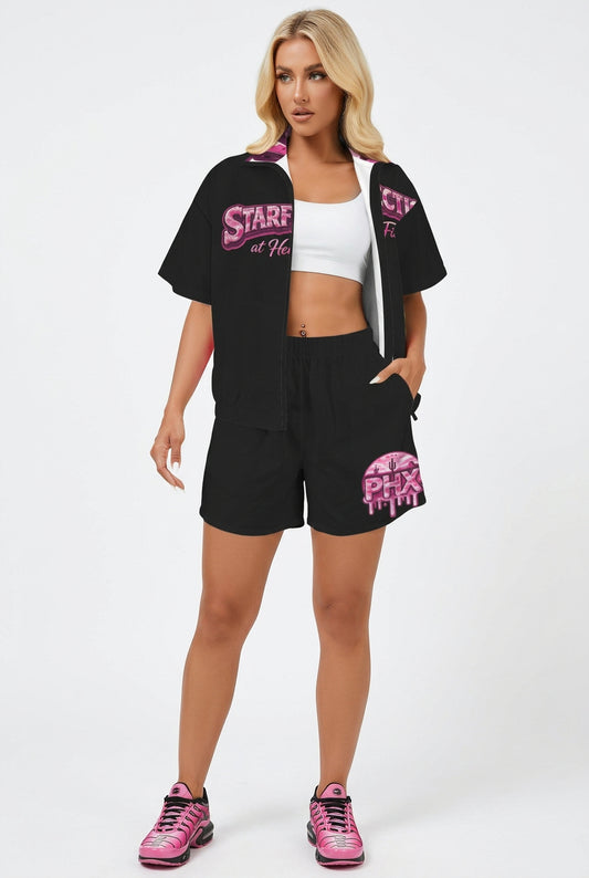 Starfection Ladies Edition Women's Short Windbreaker 2 Piece Set