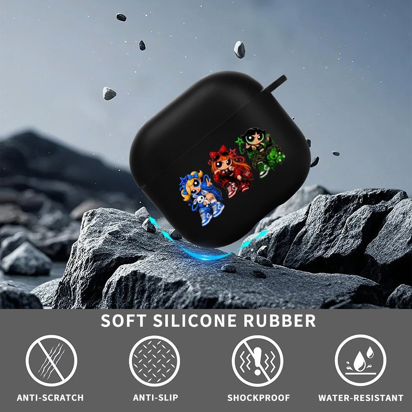 S.O.S: Power Puff Gang AirPods 4 Bluetooth Earphone Protective Cover