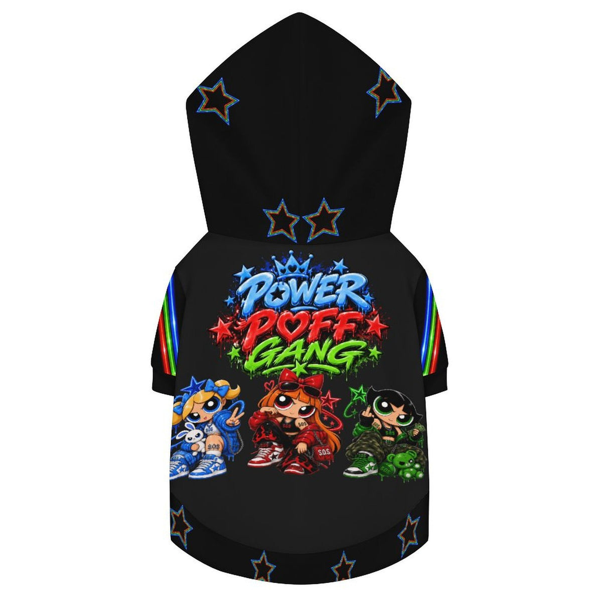 S.O.S: Power Puff Gang Pet Hoodie ( Large Size )