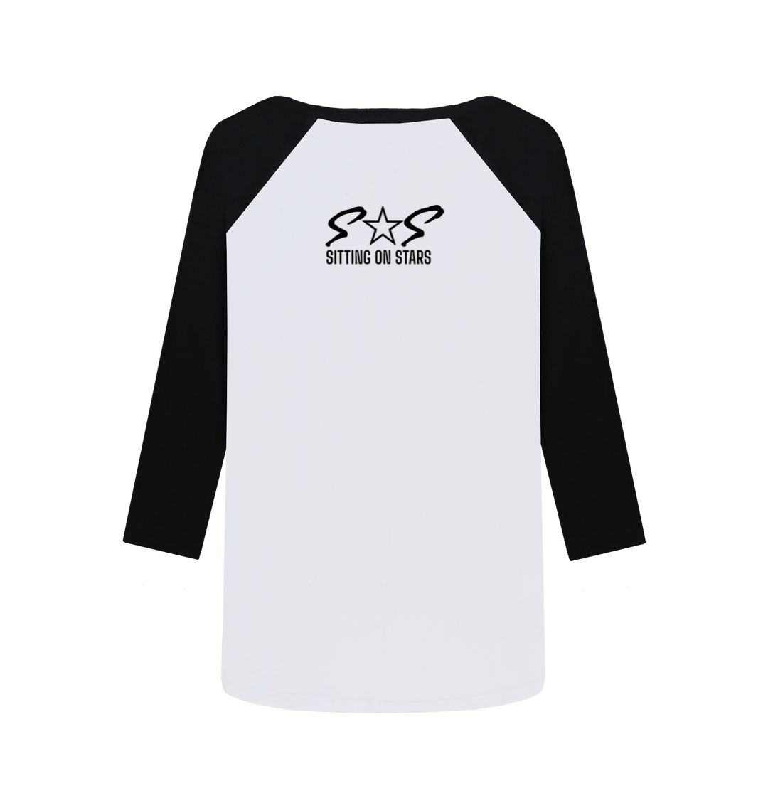 Black-White Women's Baseball T-shirt 1.0