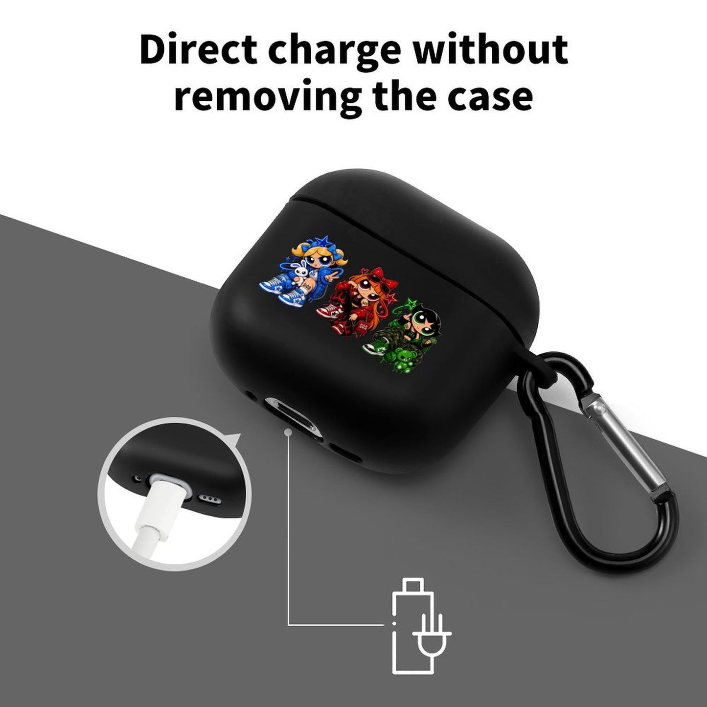 S.O.S: Power Puff Gang AirPods 4 Bluetooth Earphone Protective Cover