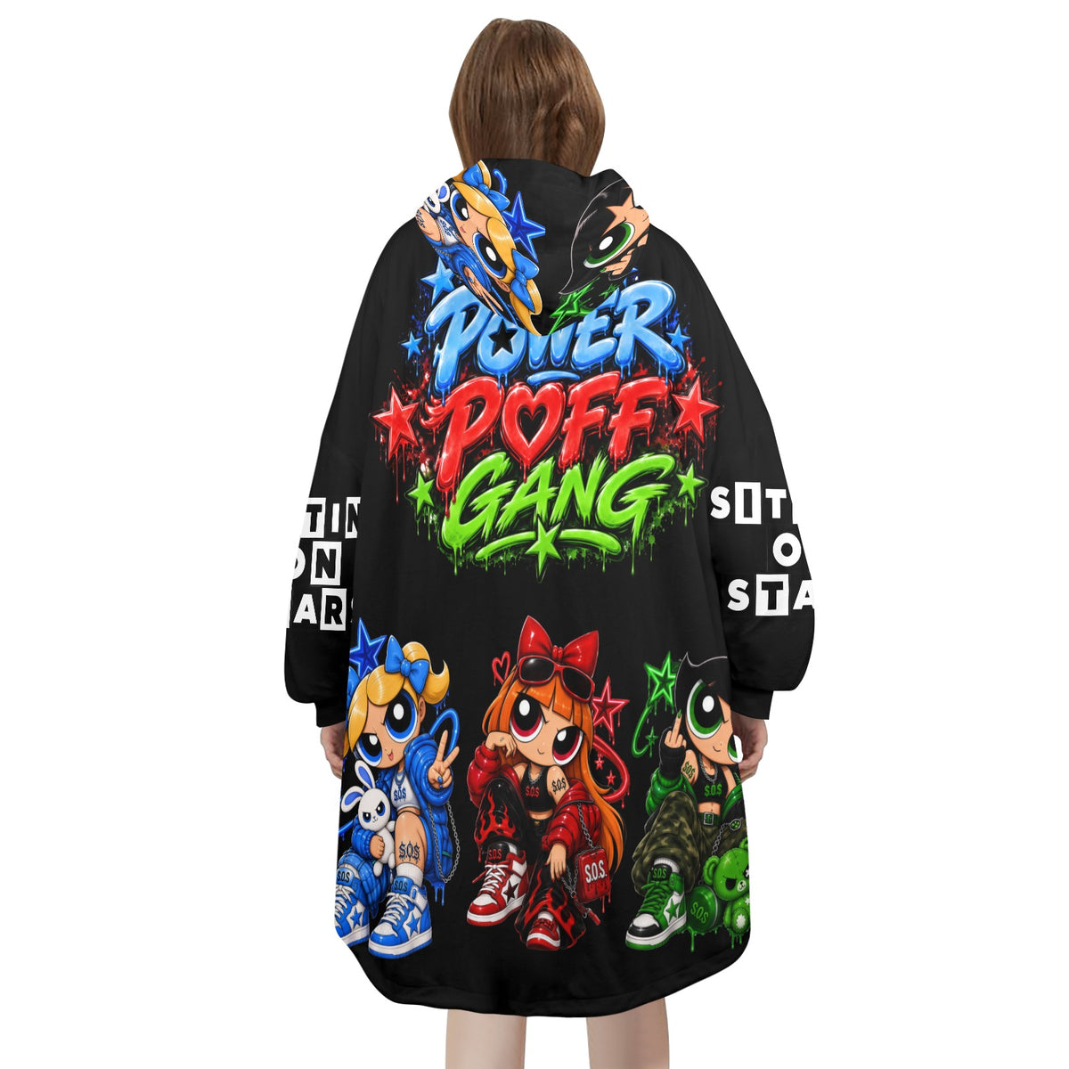 S.O.S: Power Puff Gang Blanket Hoodie