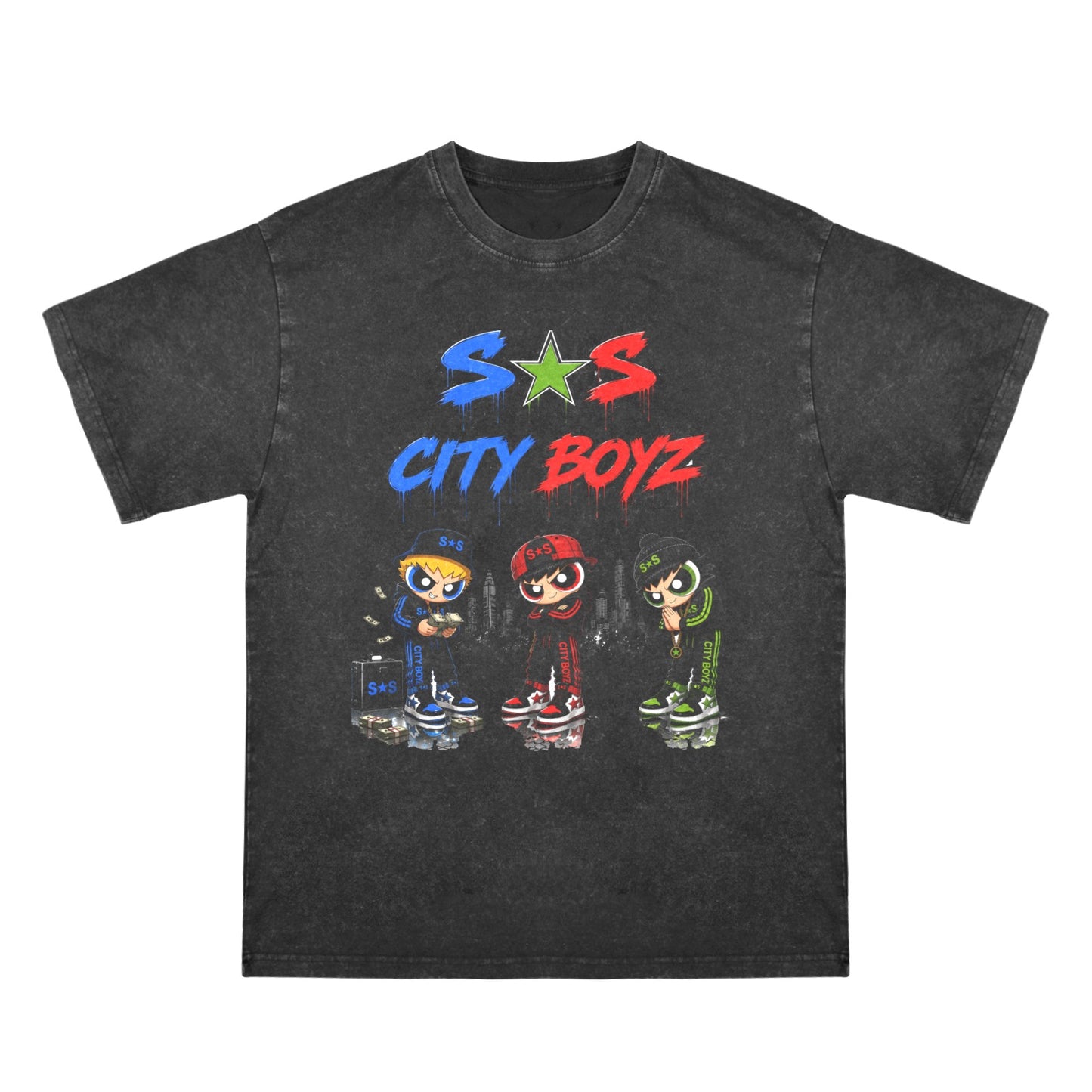 S.O.S: Rowdy Ruff Boyz Men's Washed Cotton T-Shirt | Ships from USA