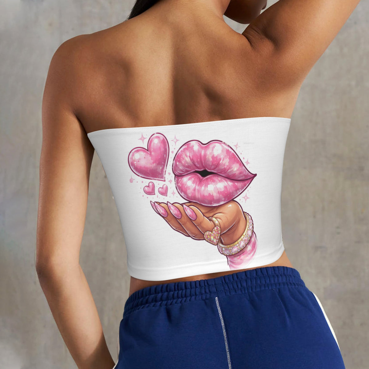 Starfection Ladies Edition Backless Tube Crop Tops