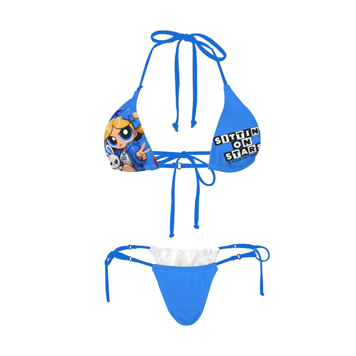 S.O.S: Power Puff Gang Women's Halter String Bikini Set