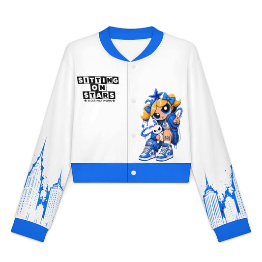 S.O.S: Power Puff Gang Women's Cropped Open Front Jacket