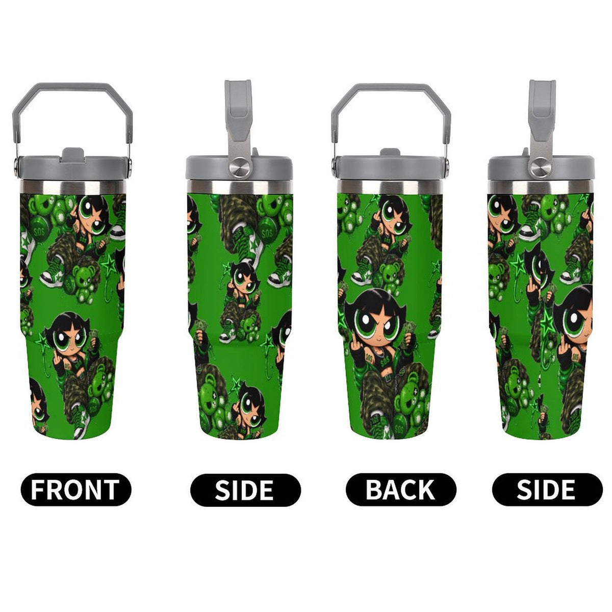 S.O.S: Power Puff Gang 30oz Tumbler with Top Handle
