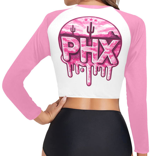 Starfection Ladies Edition Long Sleeve Crop Top