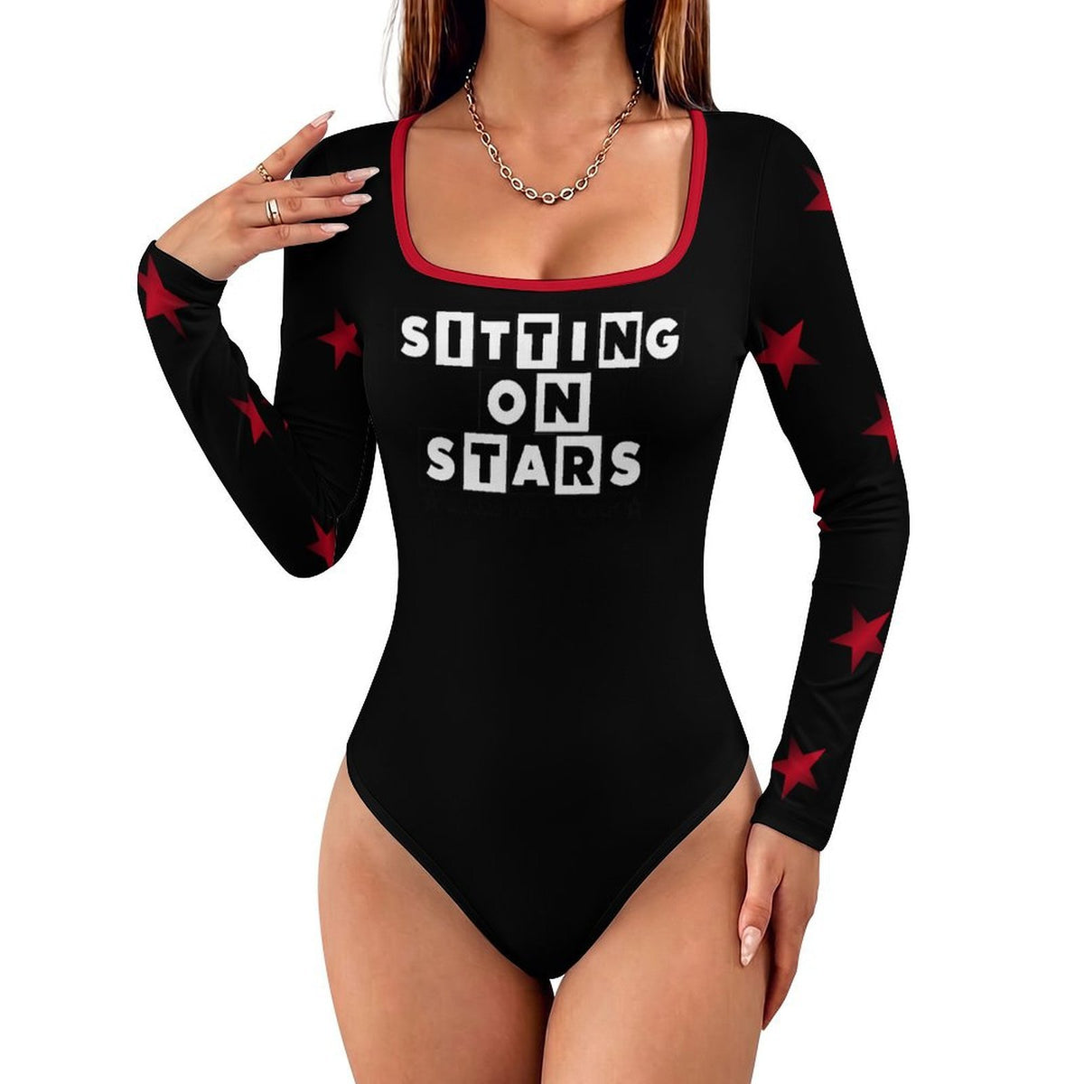 S.O.S: Power Puff Gang Women's Square Neck Long Sleeve Bodysuit