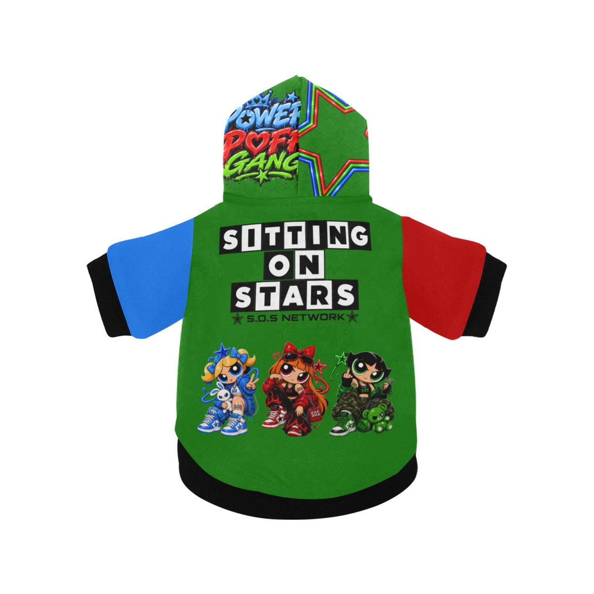 S.O.S: Power Puff Gang Pet Dog Fuzzy Hoodie