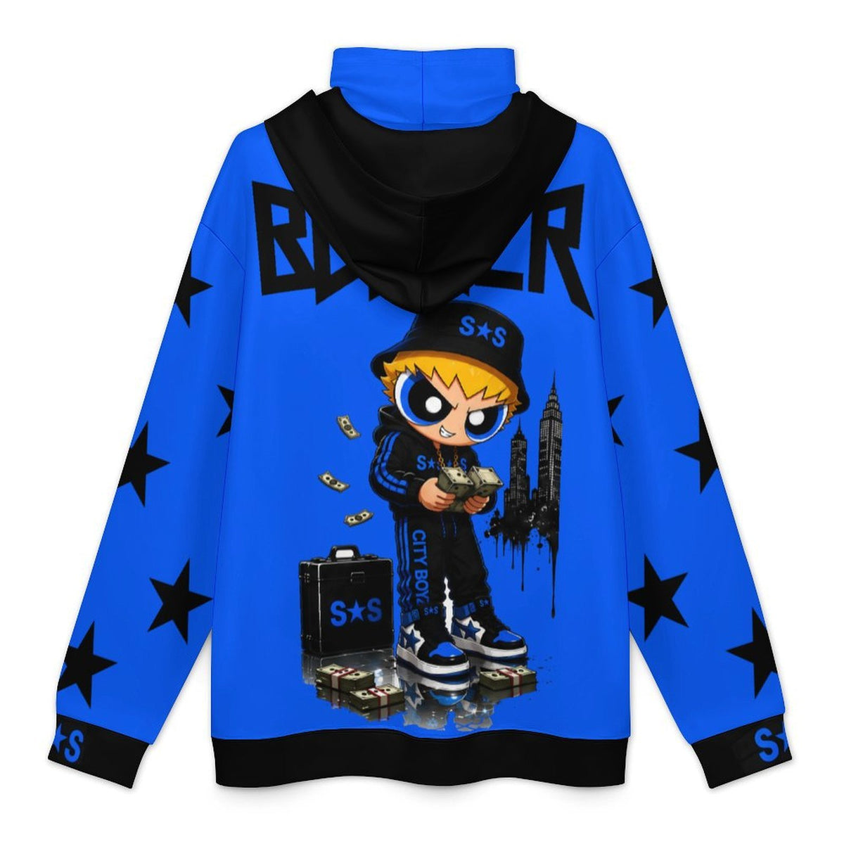 S.O.S: Rowdy Ruff Boys Men's Hoodie with Mask