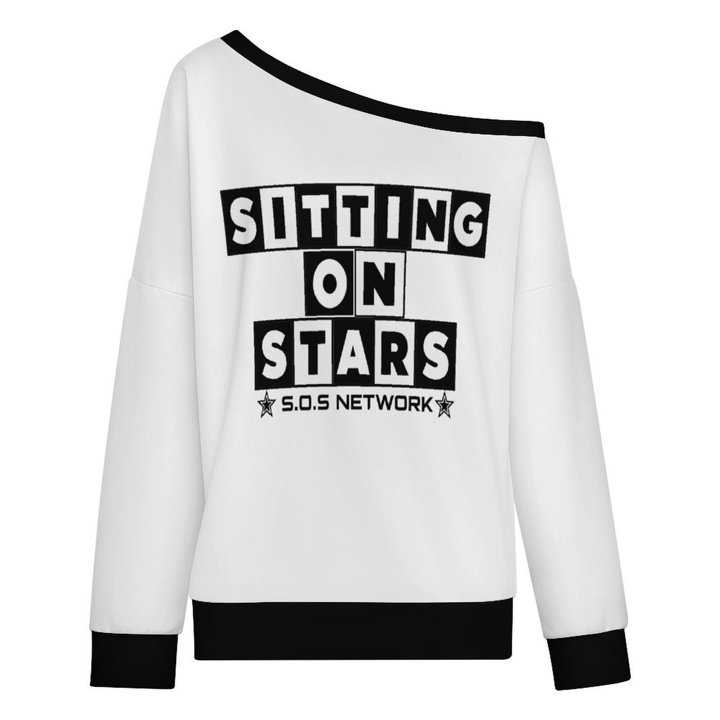 S.O.S: Power Puff Gang Women's Off-shoulder Long Sleeve Sweatshirt