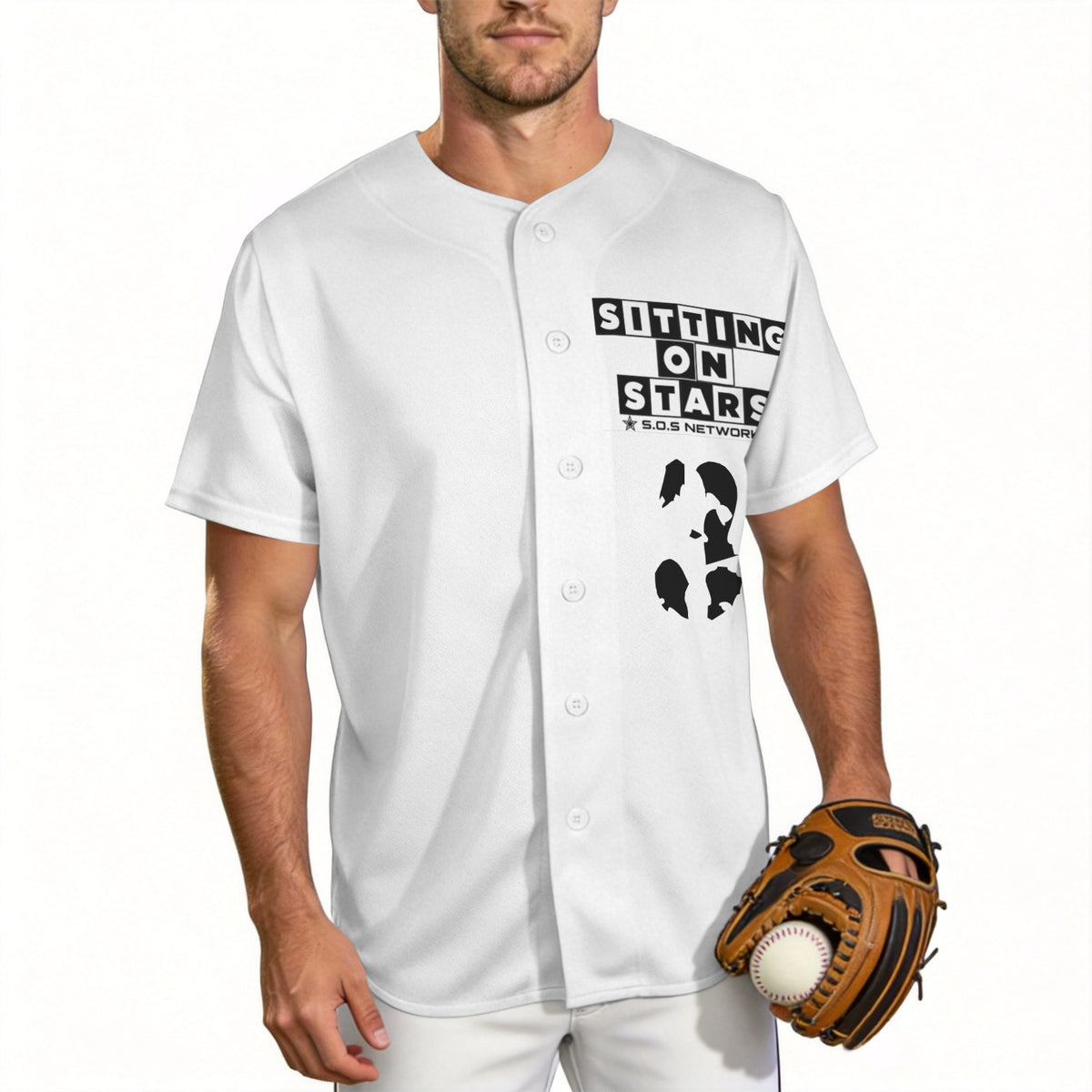 S.O.S: Rowdy Ruff Boys Men's Baseball Jersey ( Model T96 ) | Ships from USA