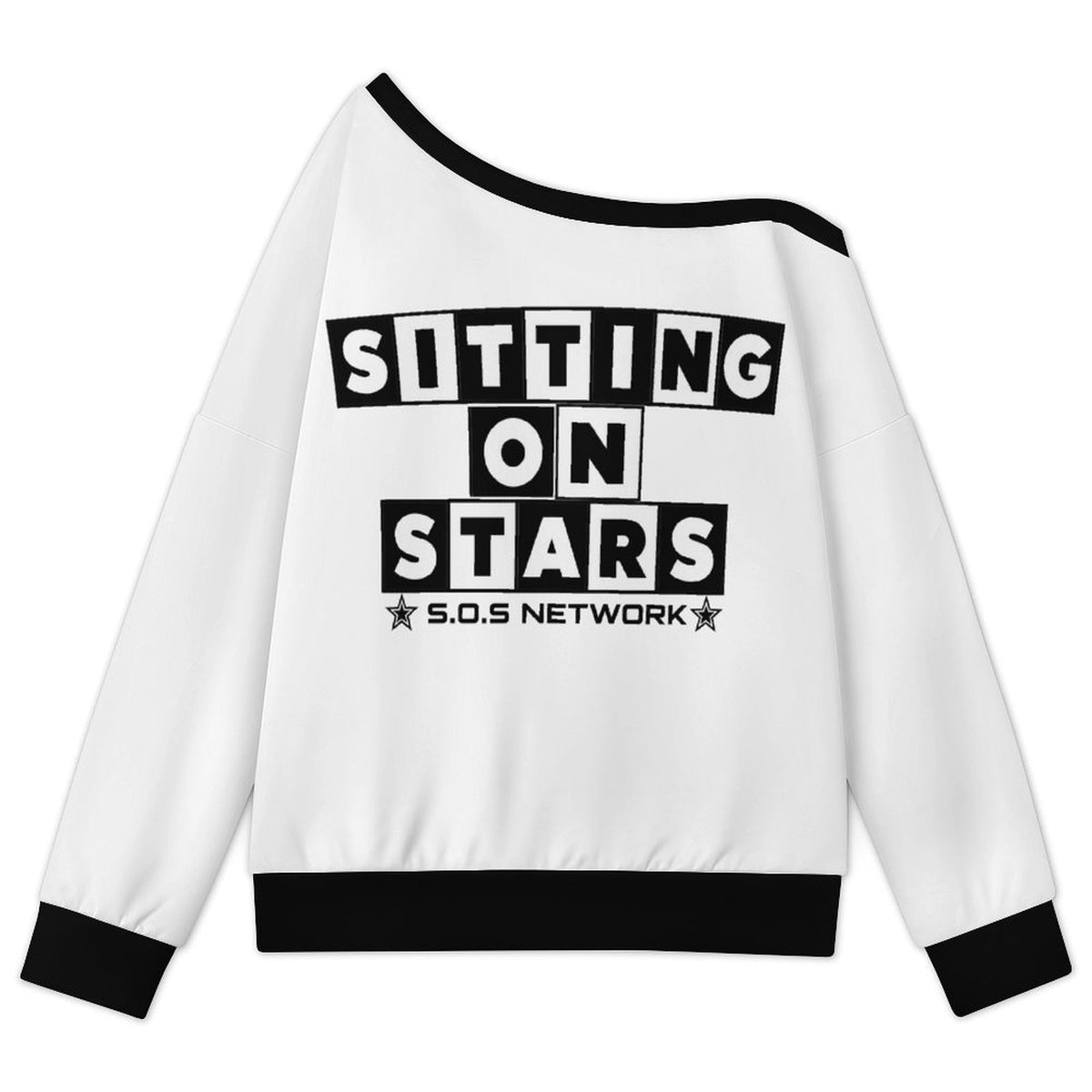 S.O.S: Power Puff Gang Women's Off-shoulder Long Sleeve Sweatshirt