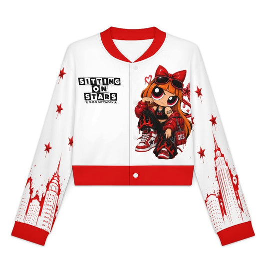 S.O.S: Power Puff Gang Women's Cropped Open Front Jacket