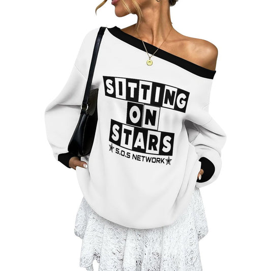 S.O.S: Power Puff Gang Women's Off-shoulder Long Sleeve Sweatshirt