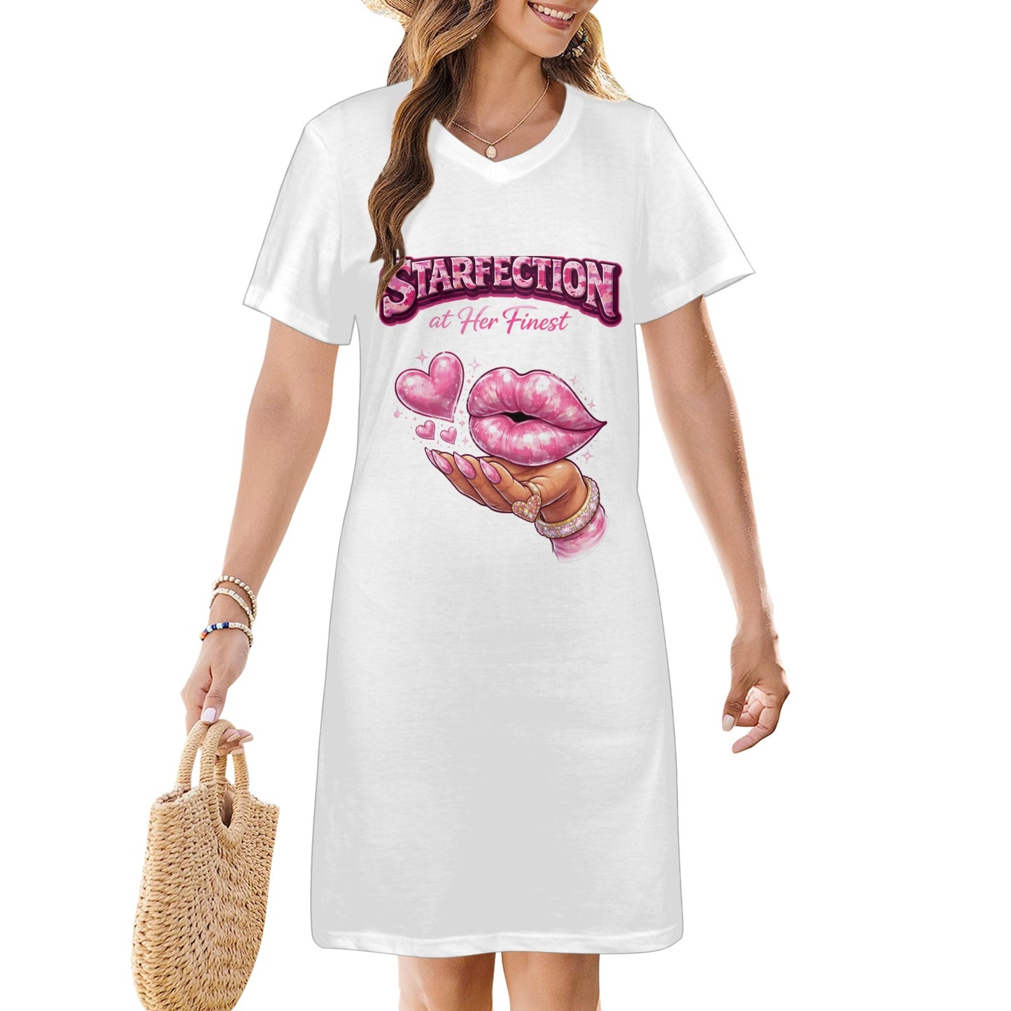 Starfection Ladies Edition Women's T-Shirt Dress  | Ships from USA