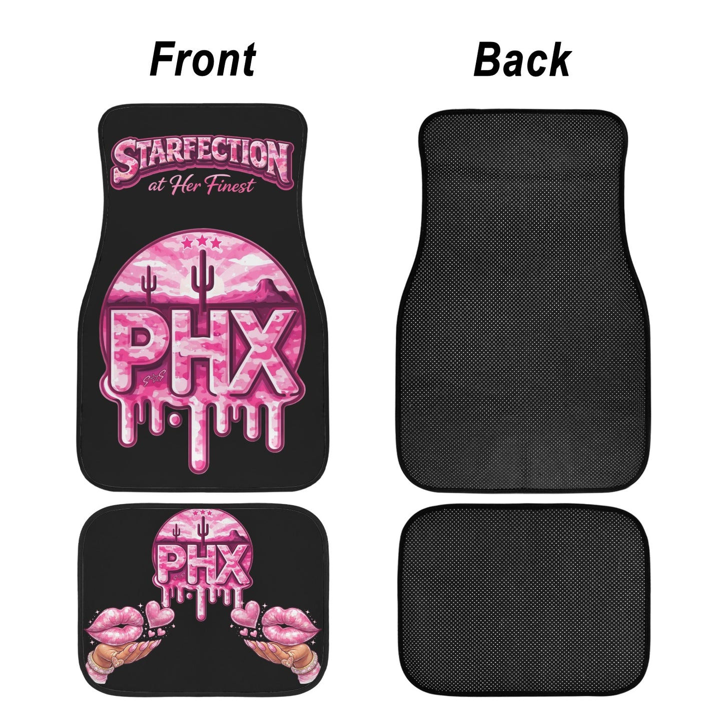 Starfection Ladies Edition 4-Piece Car Floor Mats | Ships from USA