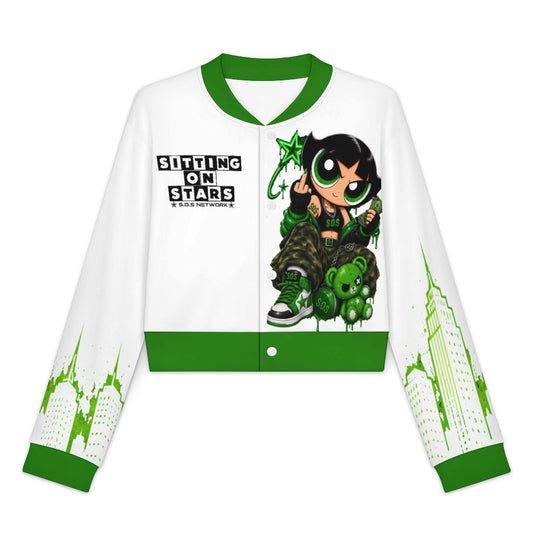 S.O.S: Power Puff Gang Women's Cropped Open Front Jacket