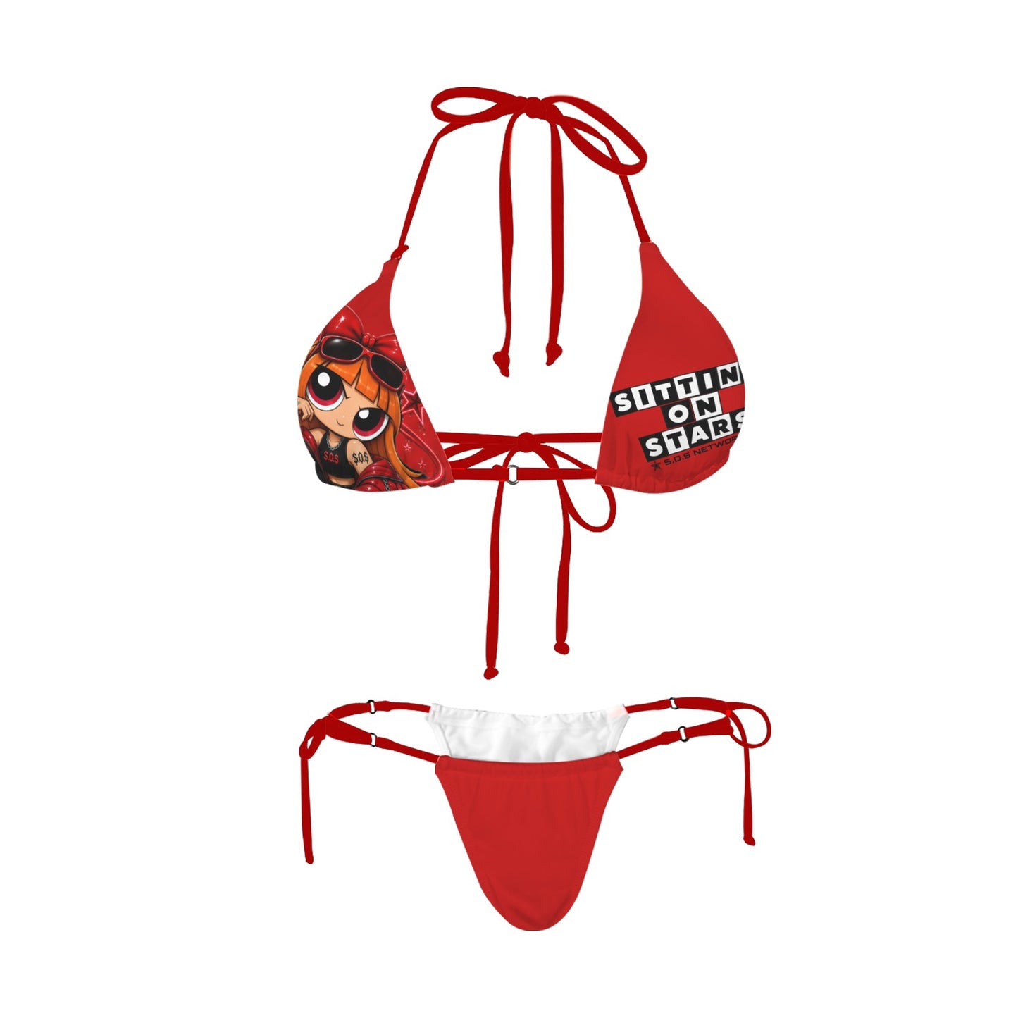 S.O.S: Power Puff Gang Women's Halter String Bikini Set