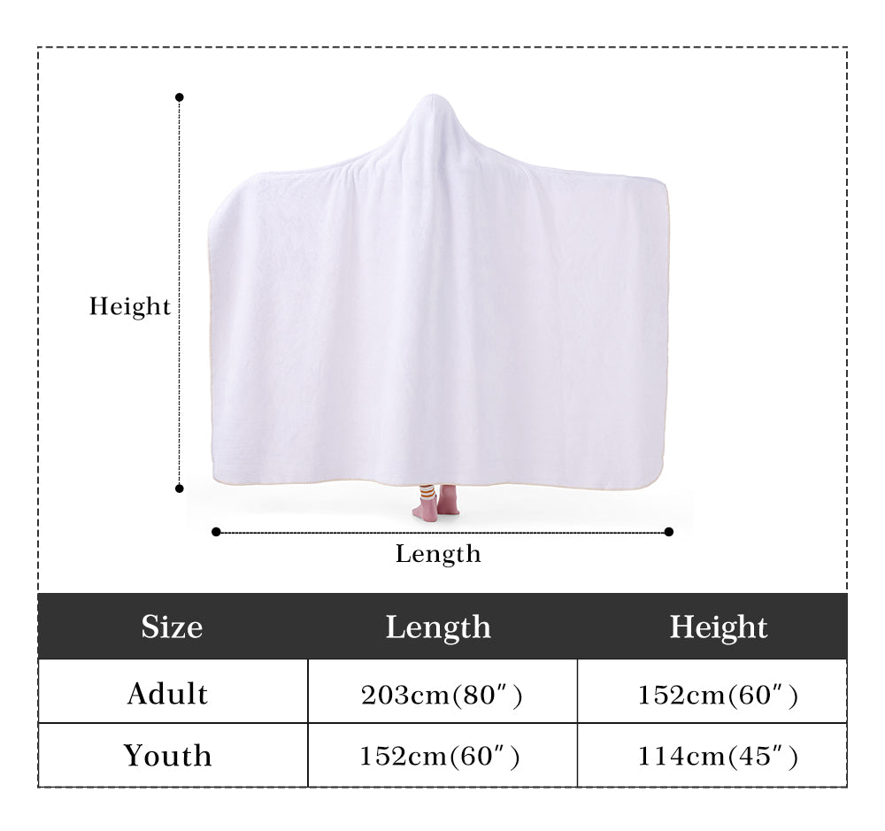 Star Energy 1.0 White Hooded Blanket