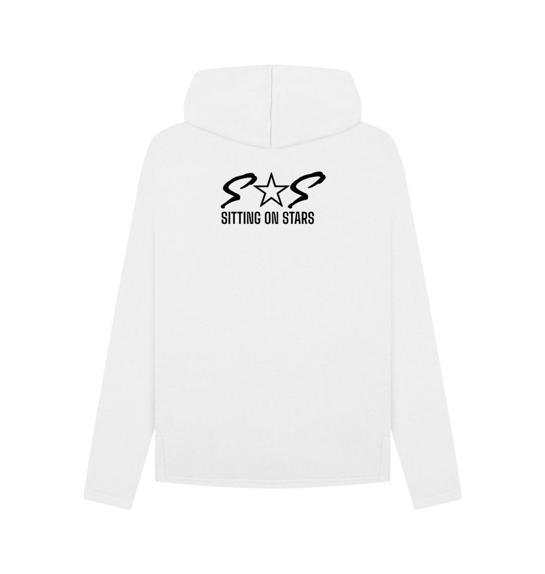 White Women's Relaxed Fit Hoodie