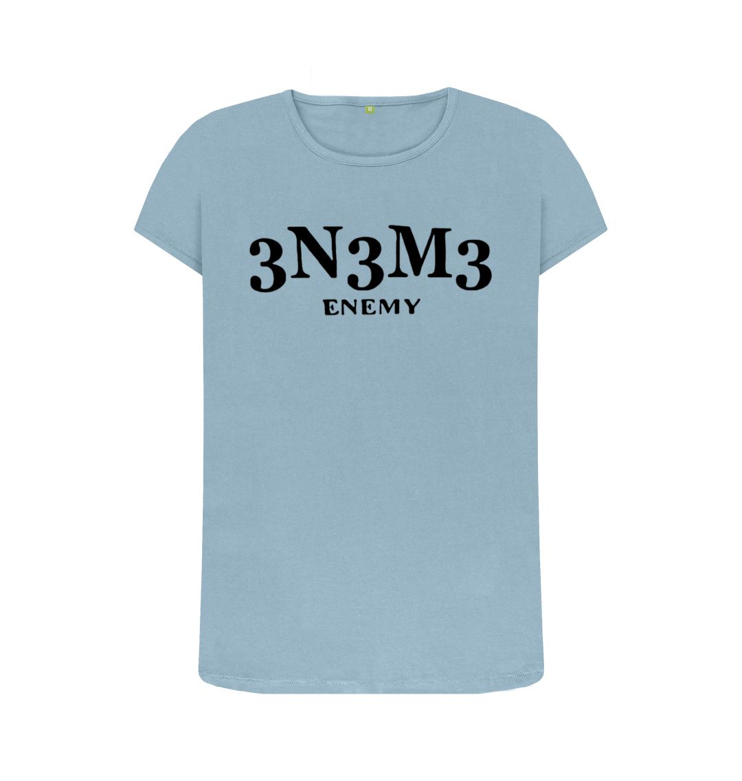 Stone Blue Women Crew Neck T-shirt 1.0