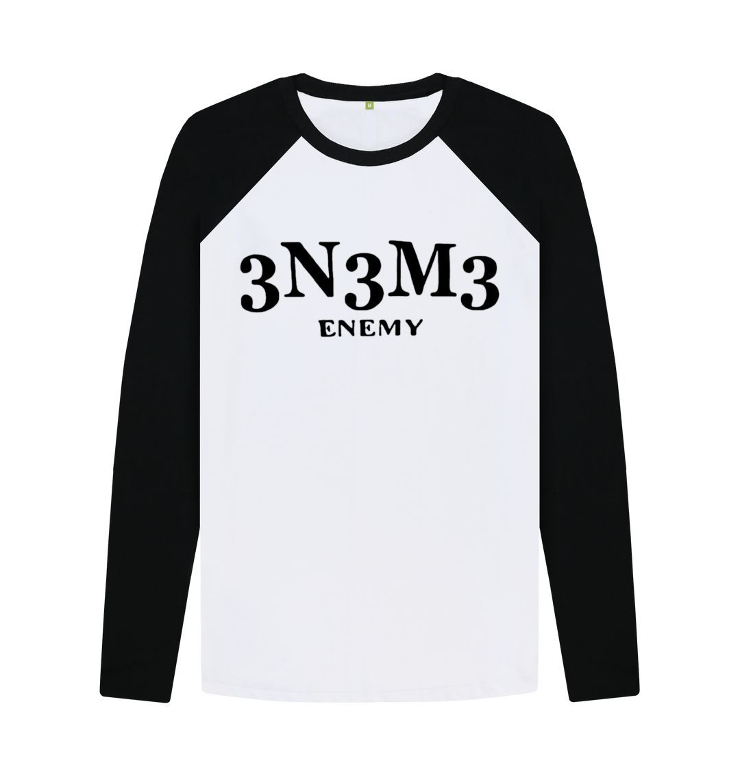 Black-White Man's Baseball T-Shirt 1.0