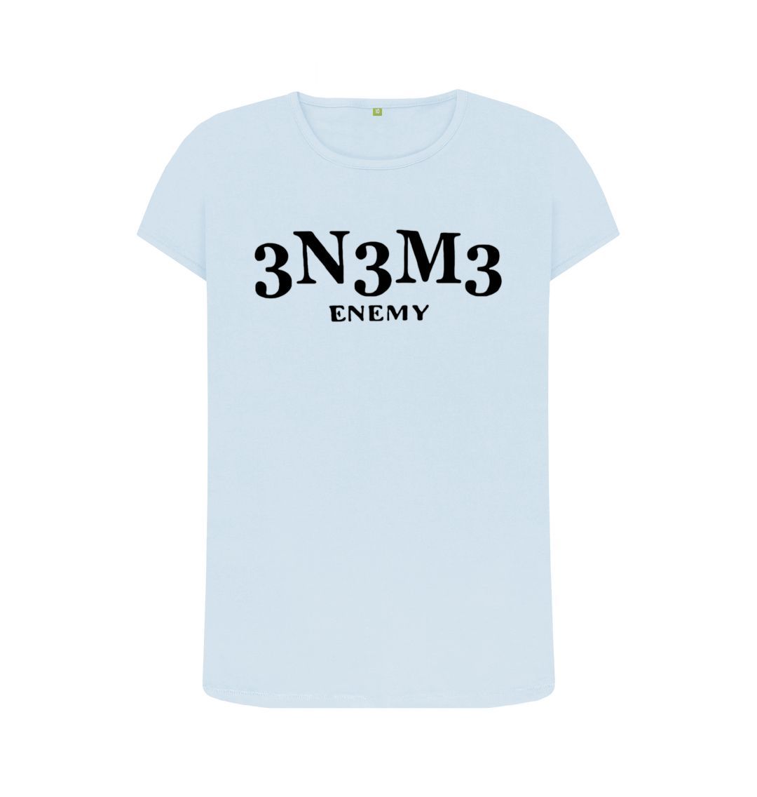 Sky Blue Women Crew Neck T-shirt 1.0