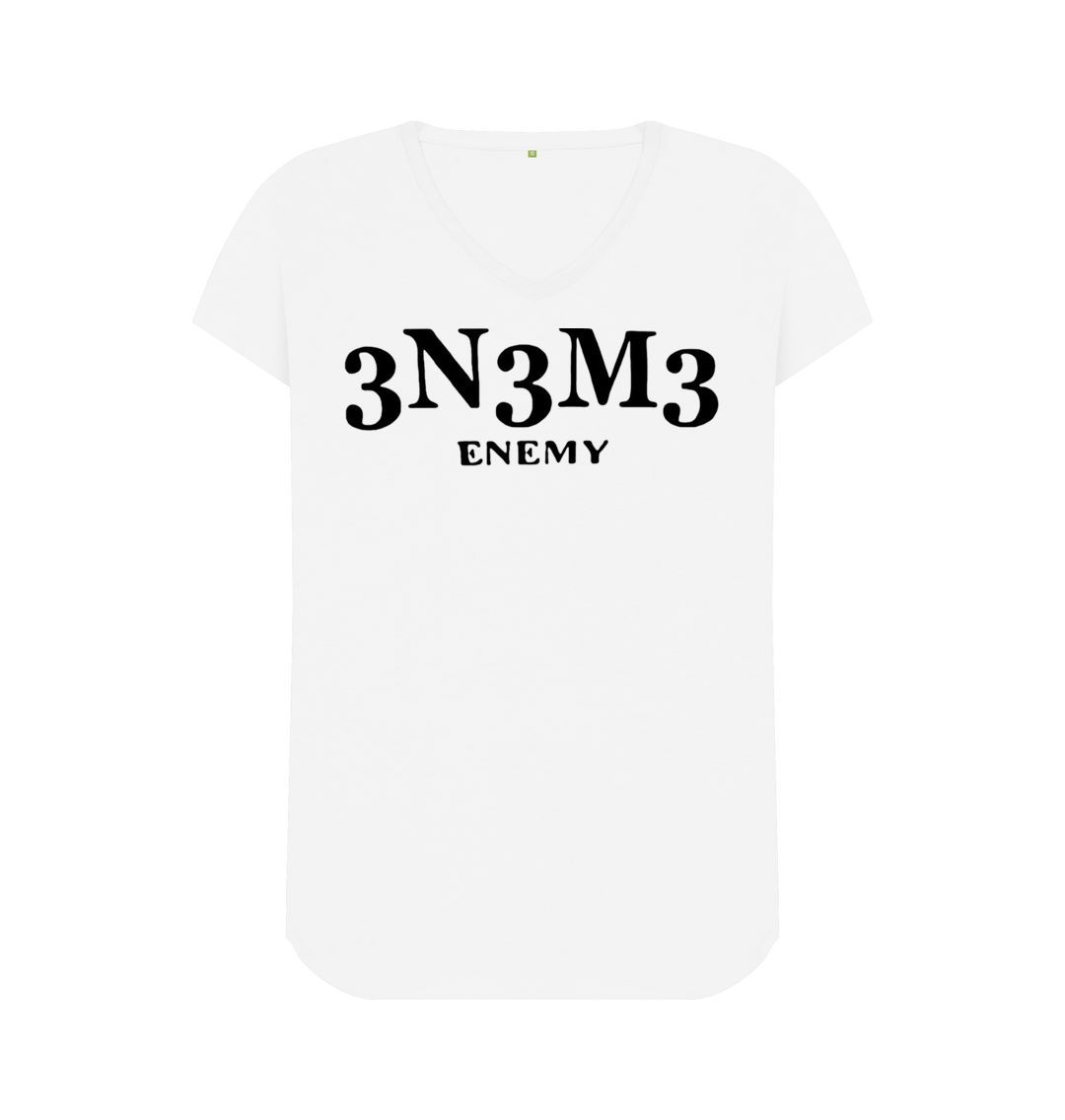 White Women's V-Neck T-Shirts 1.0