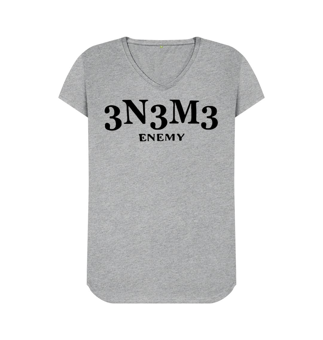 Athletic Grey Women's V-Neck T-Shirts 1.0