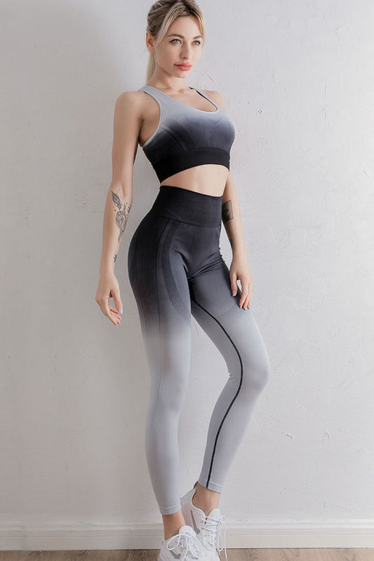 2023 Falling Stars Gradient Sports Bra and Leggings Set