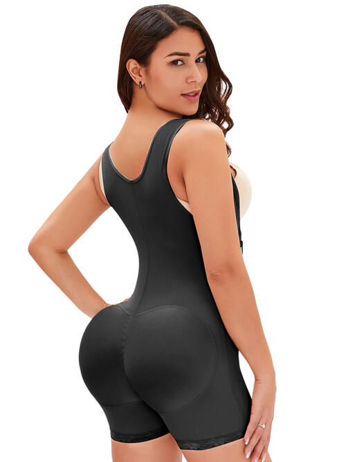 2023 Falling Stars Full Size Side Zip Up Wide Strap Shapewear