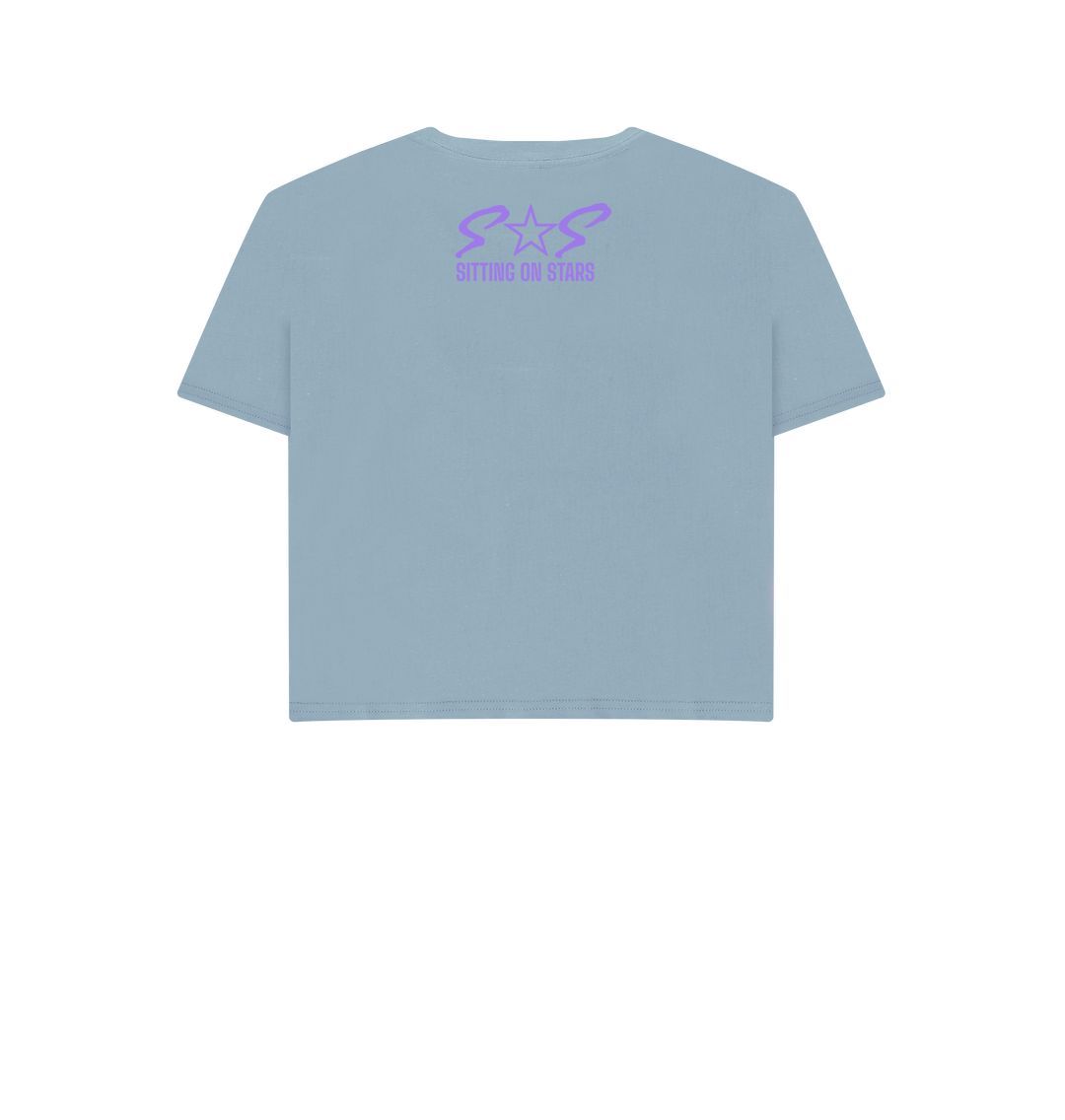 Stone Blue Women's Boxy Tee Purple