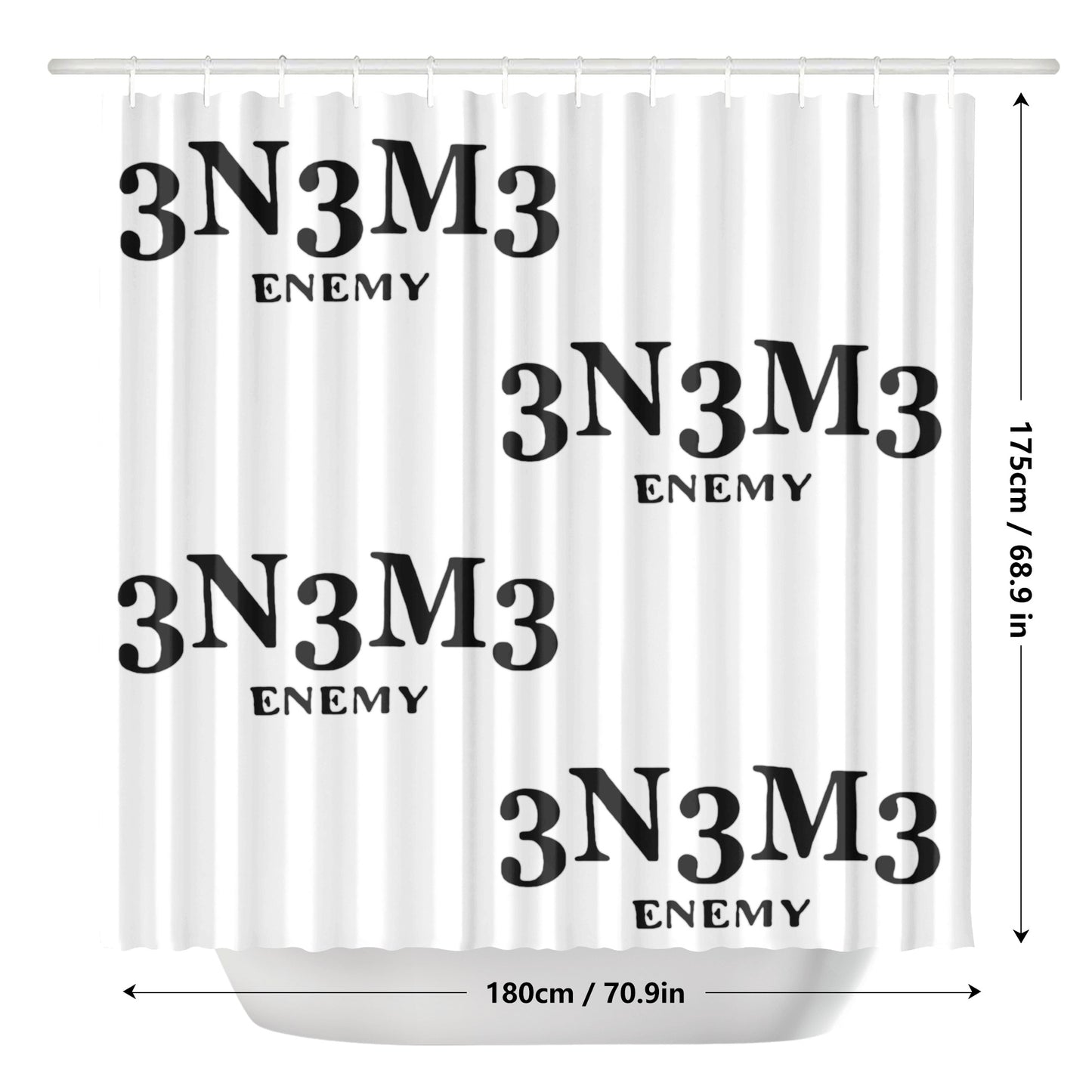 3.N.3.M.3 Enemy Shower Curtain