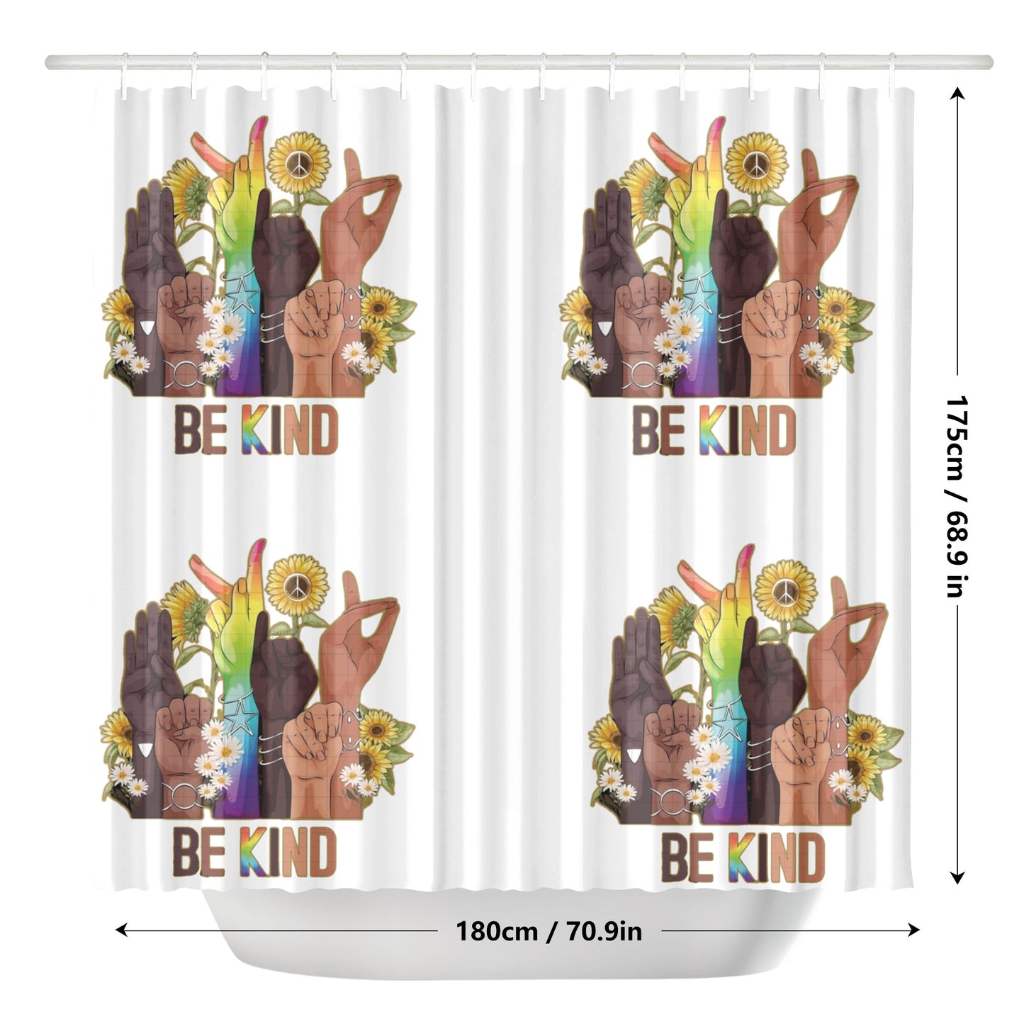 Be Kind (Pride Edition) Shower Curtain