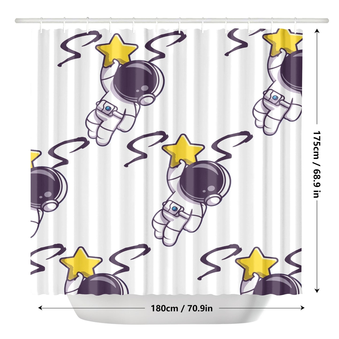 Space Man 23 Shower Curtain