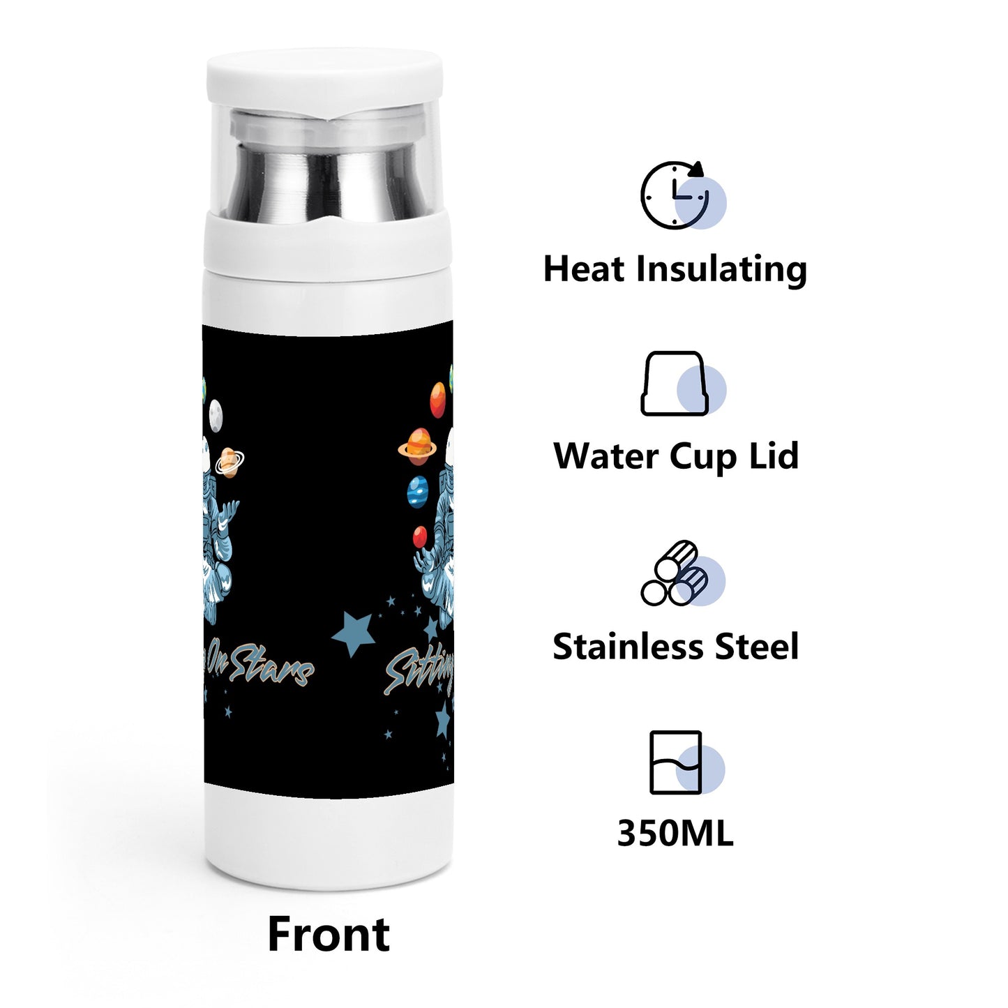 Sitting On Star Medatiation Insulation Water Bottle