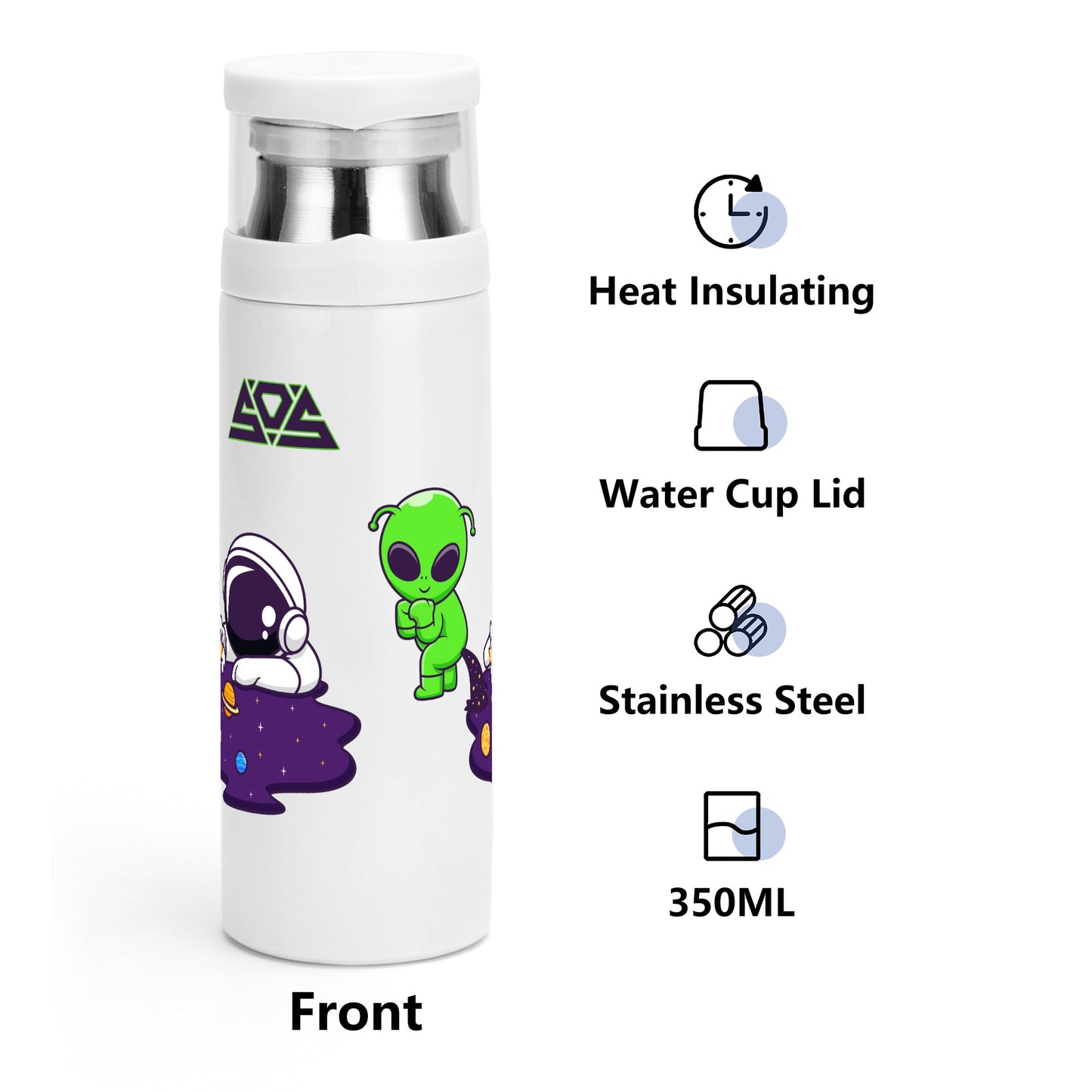 Space Aliens Insulation Water Bottle