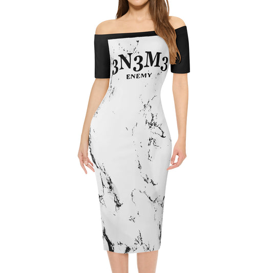 3.N.3.M.3 Enemy Womens Off The Shoulder Lady Dress